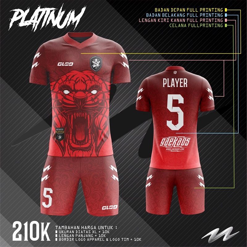 jasa bikin jersey, kaos bola custom, bikin jersey solo murah